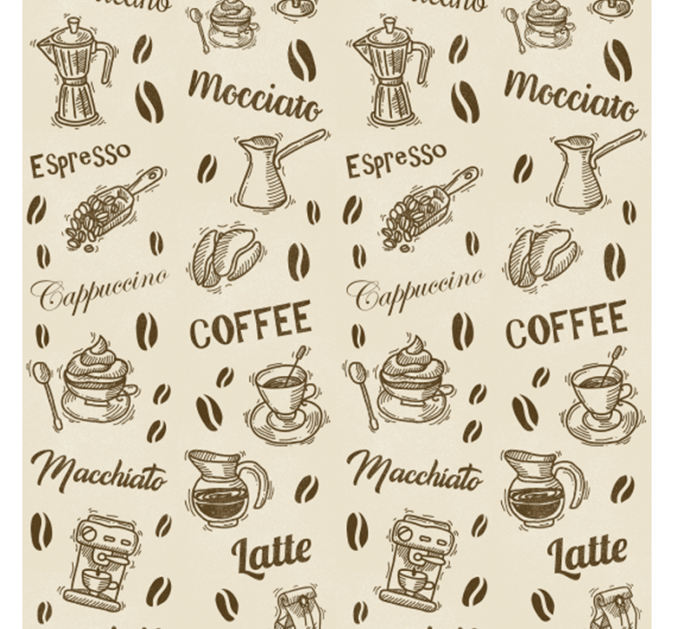 Roleta do kuchni 3d wzory z imionami kawy - TenStickers