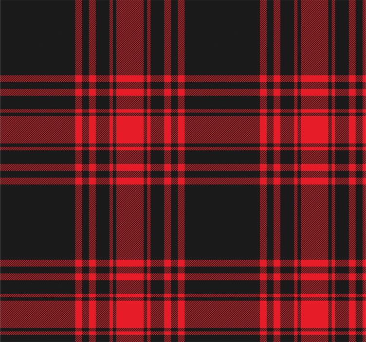 Roleta do kuchni w czarno-czerwony wzór tartan - TenStickers