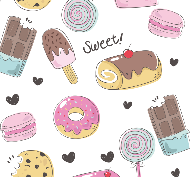 Roleta do kuchni z pysznymi deserami - TenStickers