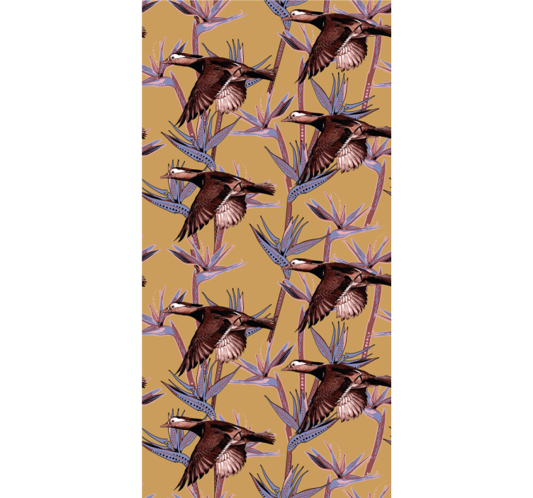 Roleta do biura w stylu vintage z zwierzętami jeziora - TenStickers