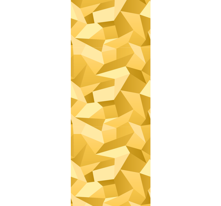Roleta do biura 3d złote geometryczne kształty - TenStickers
