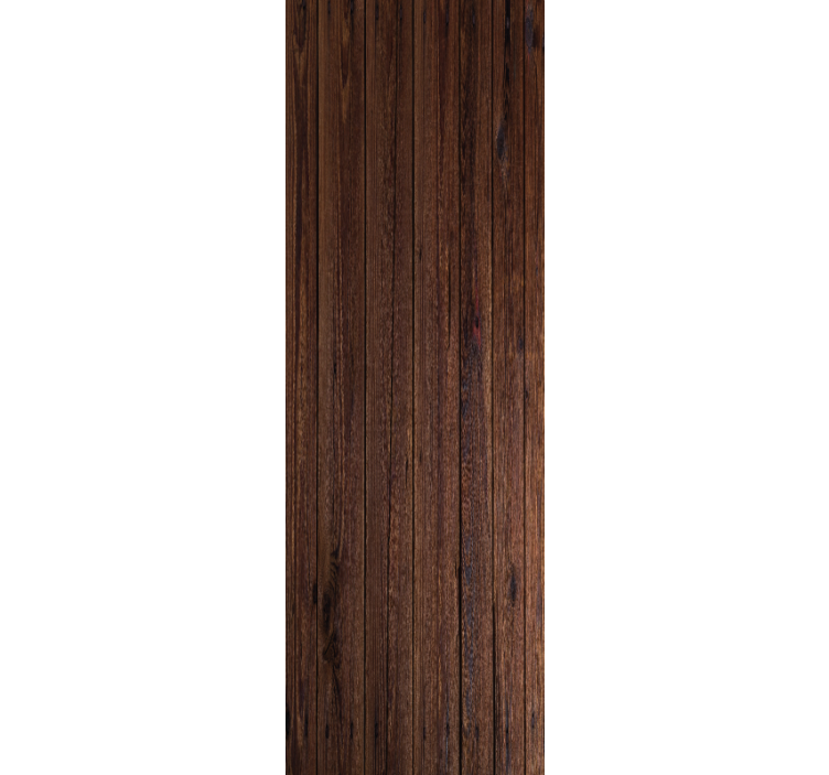 Roleta do biura z ciemno brązowymi drewnianymi deskami - TenStickers