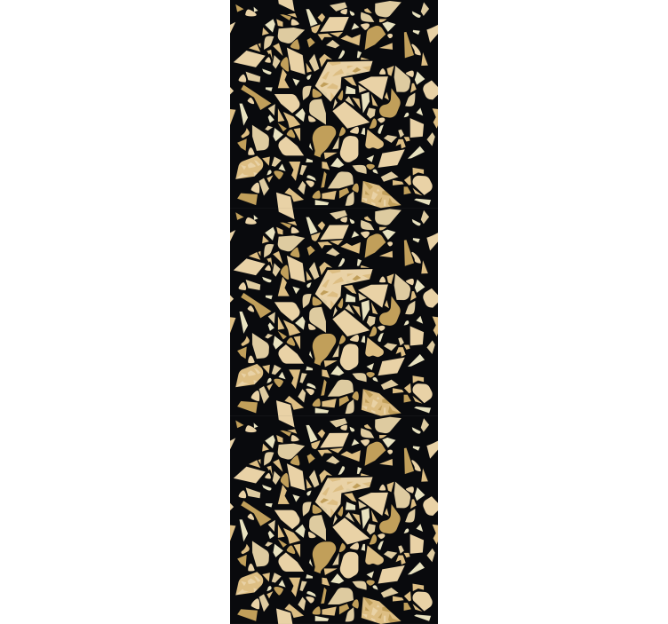 Roleta do biura w czarno-złotym stylu terrazzo - TenStickers