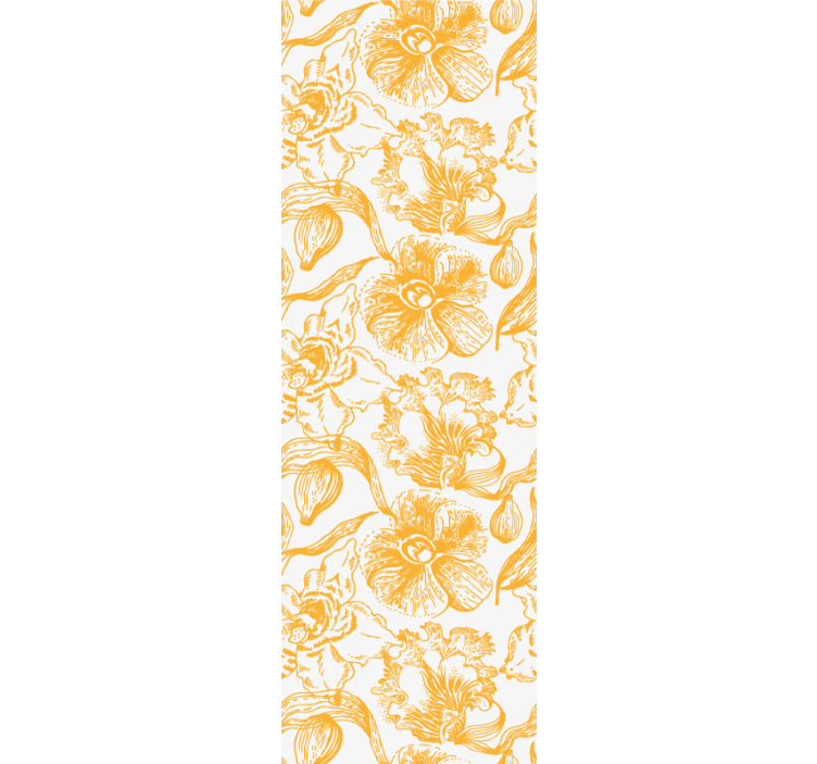 Roleta do biura w żółte orchidee kwiaty - TenStickers