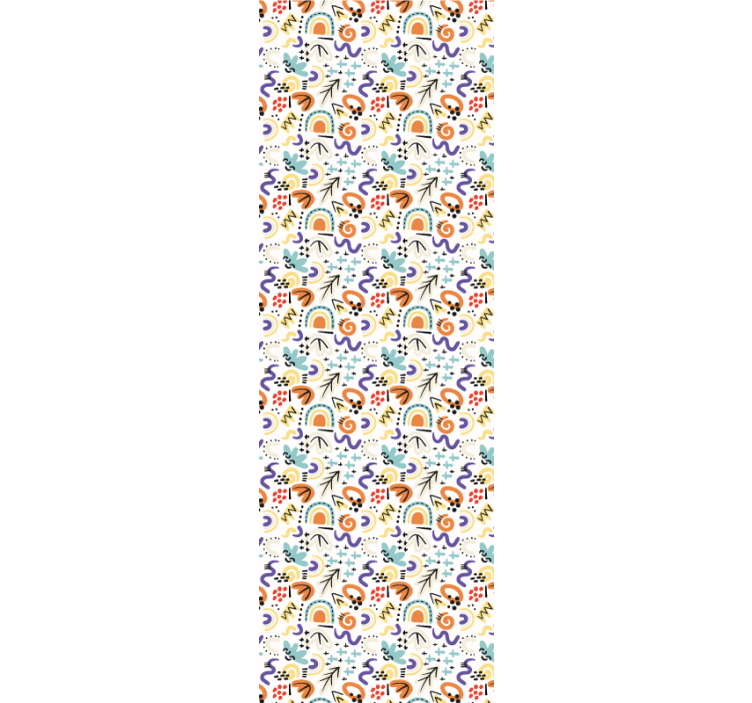 Roleta do biura w organiczny, płaski wzór abstrakcyjny - TenStickers