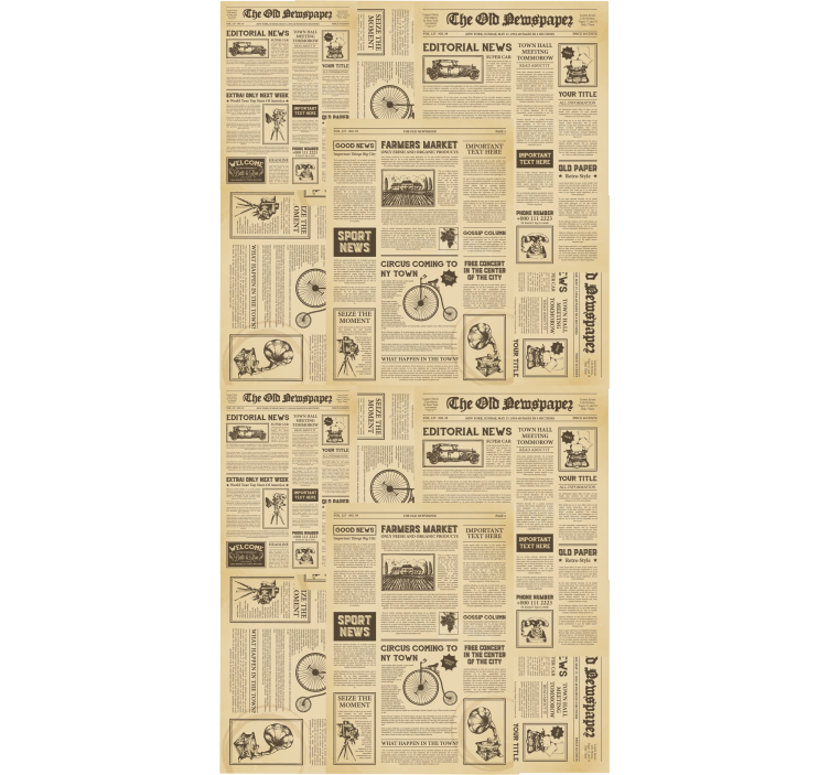 Roleta do biura w stylu vintage amerykańskiej gazety - TenStickers
