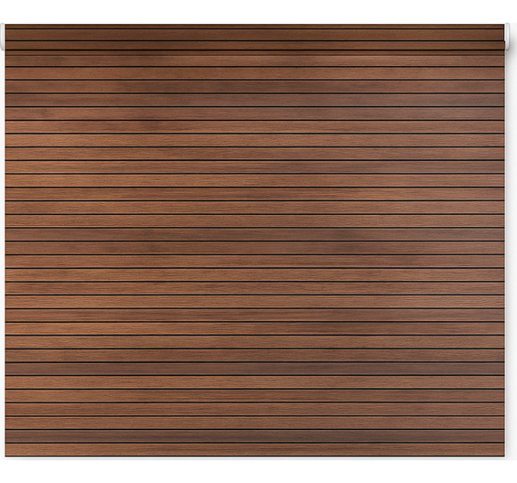 Roleta w tekstury i wzory w równoległe listwy orzechowe - TenStickers