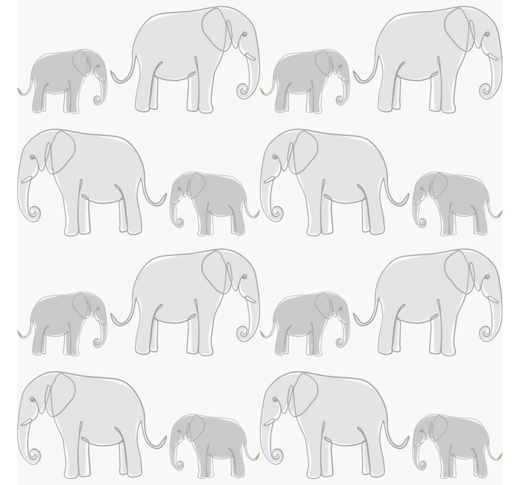 Szara roleta z minimalistycznymi słoniami - TenStickers