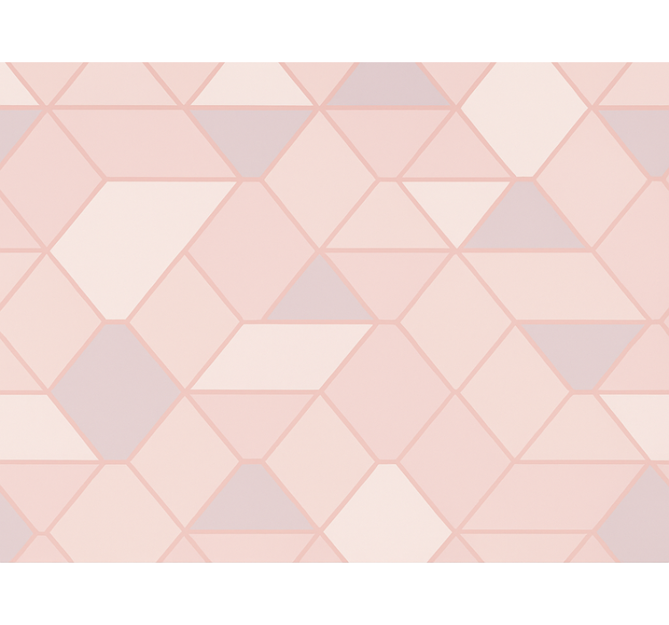 Różowa roleta z nowoczesnymi abstrakcyjnymi figurami - TenStickers