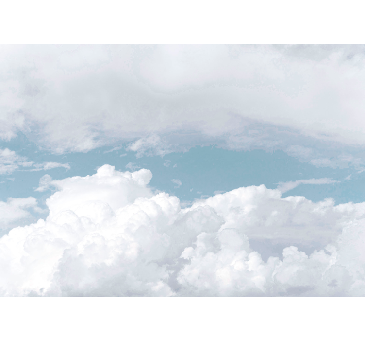 Biała roleta w białe puszyste chmury - TenStickers