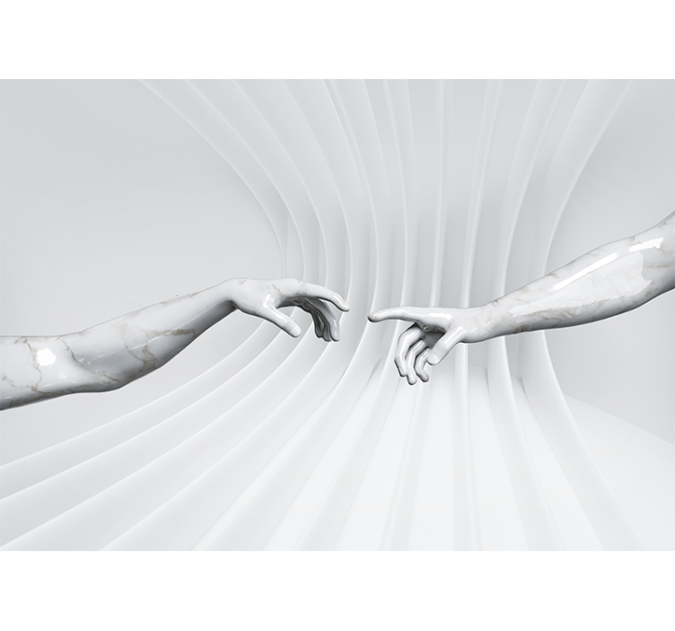 Biała roleta iluzja optyczna stworzenie adama - TenStickers