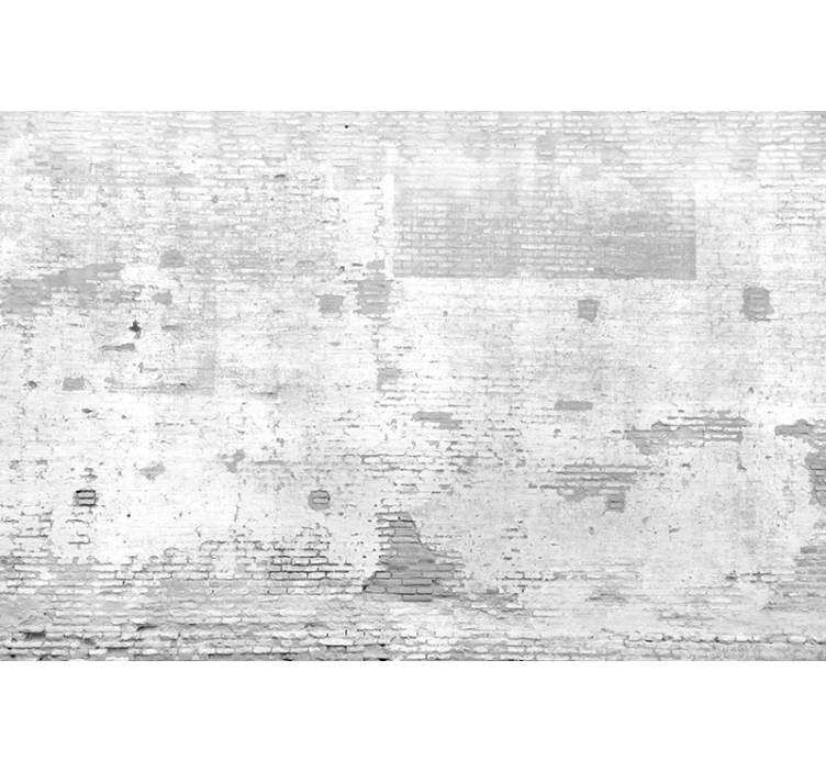 Biała roleta na tle białej, starej ściany - TenStickers