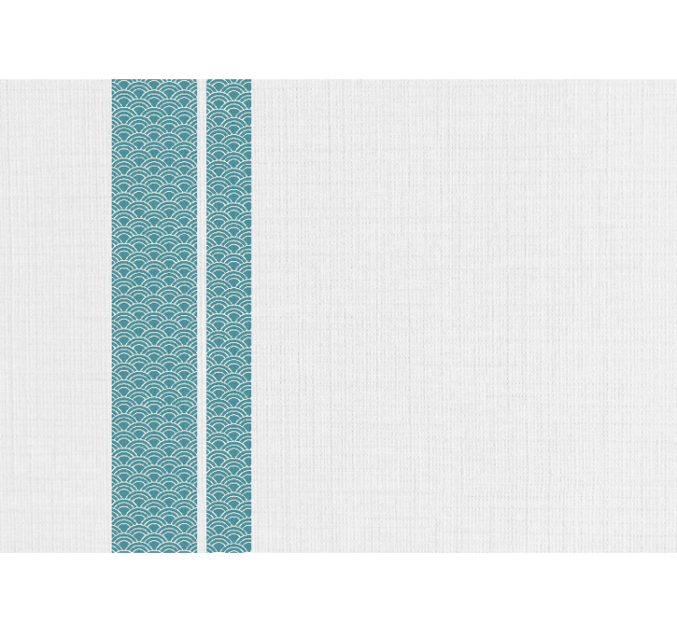 Biała roleta w niebieskie paski na białym tle - TenStickers