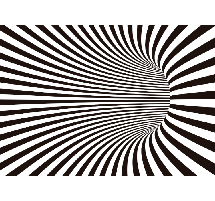 Czarna roleta tapeta - czarno-biały tunel 3d - TenStickers