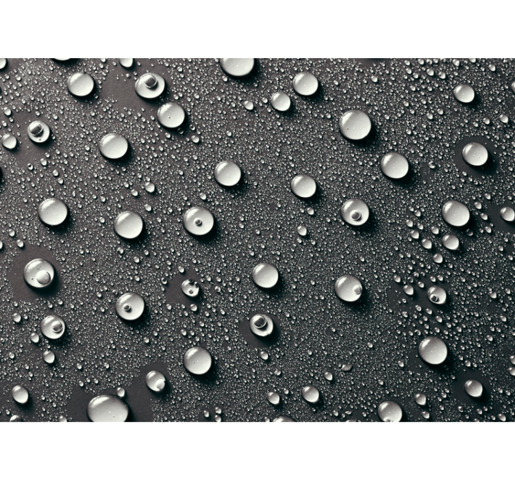 Czarna roleta szara tapeta w tle łazienki z bąbelkami - TenStickers