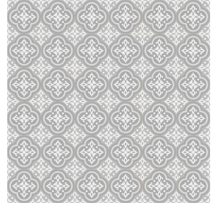 Szara roleta w szare płytki hydrauliczne - TenStickers