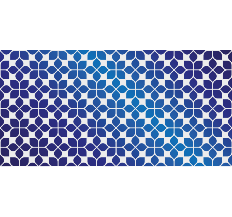 Niebieska roleta z niebieskimi kwiatami - TenStickers