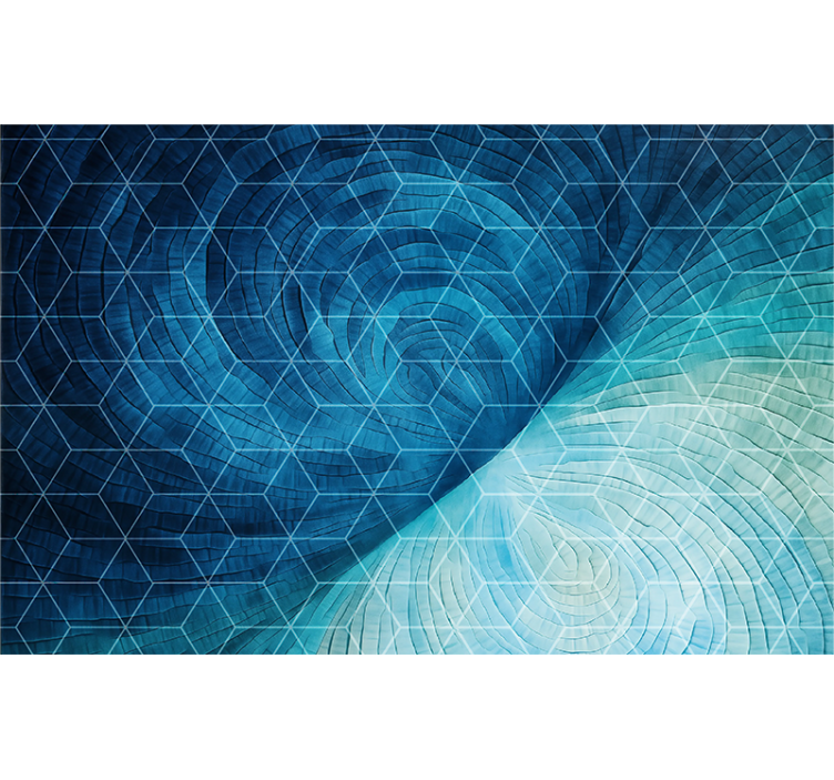 Niebieska roleta w abstrakcyjnym tle - TenStickers