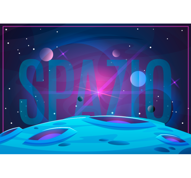 Niebieska roleta w uniwersum i przestrzeni - TenStickers