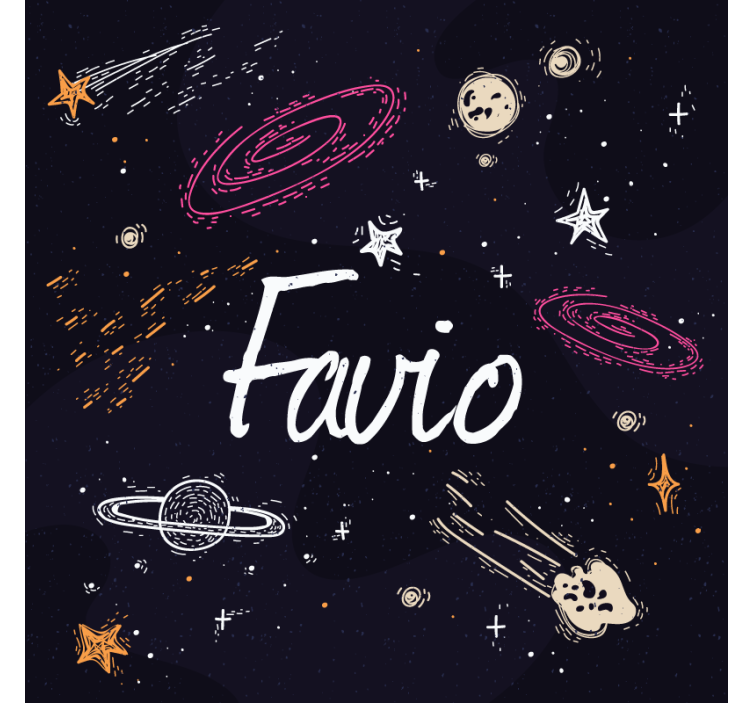 Niebieska roleta galaktyka z możliwością personalizacji - TenStickers