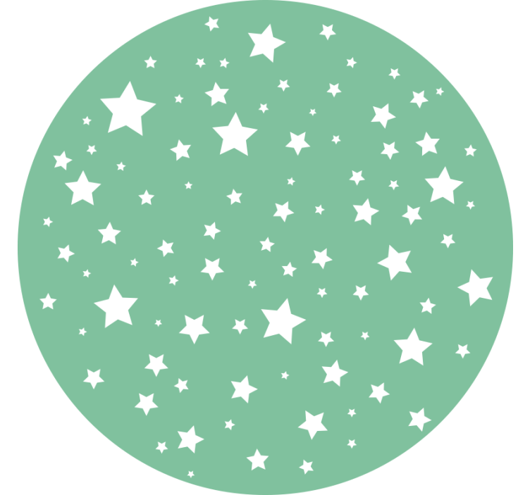 Zielona roleta z okrągłymi zielonymi gwiazdami - TenStickers