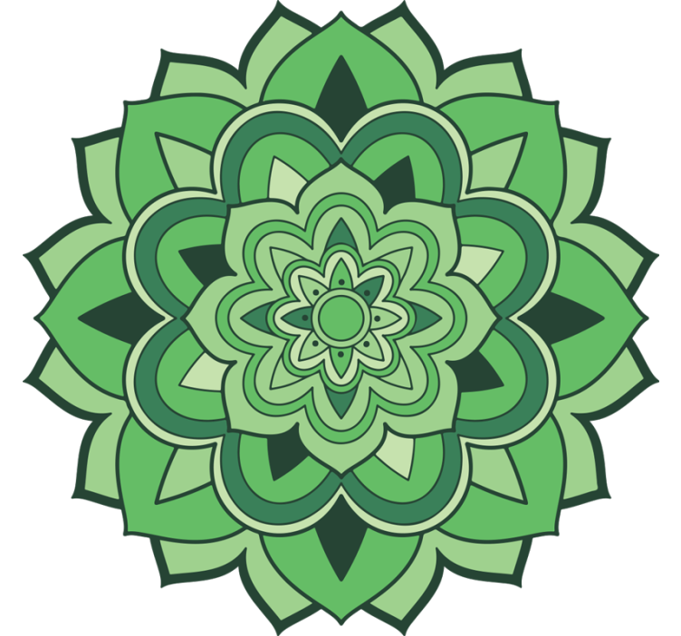 Zielona roleta z mandalą w kolorze zielonym - TenStickers
