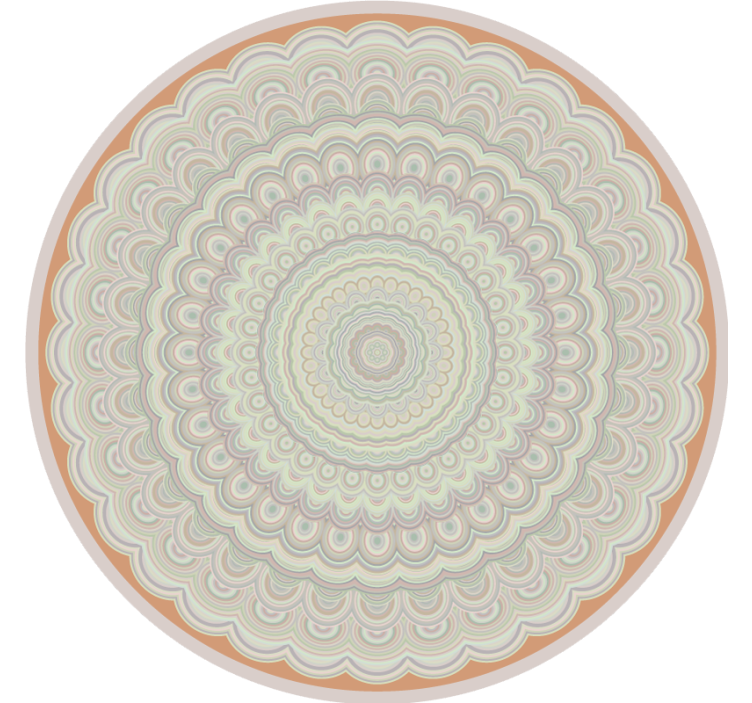 Beżowa roleta w okrągły beżowy mandala - TenStickers