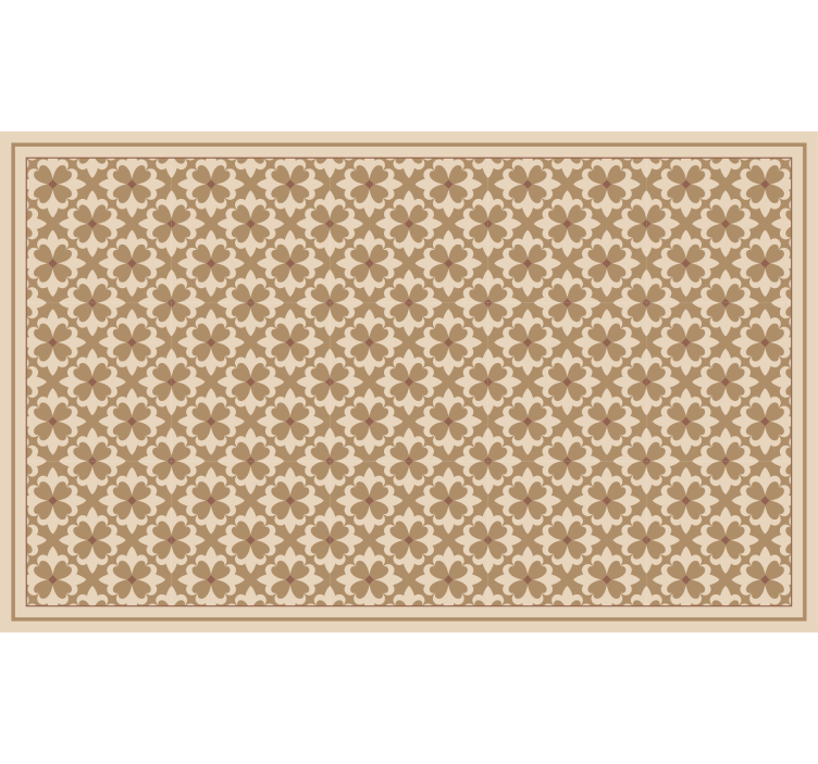 Beżowa roleta w vintage beżowy kwadratowy wzór - TenStickers