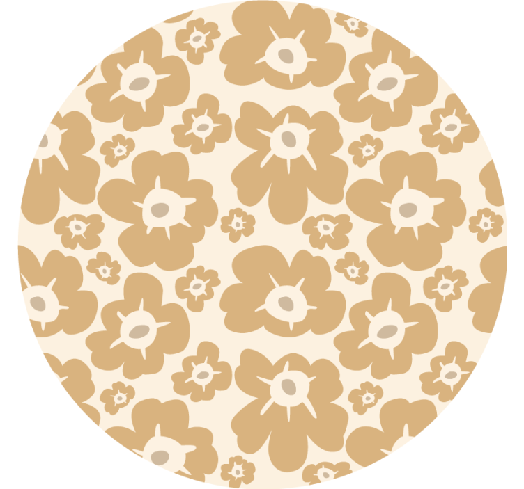 Beżowa roleta z beżowymi makami - TenStickers