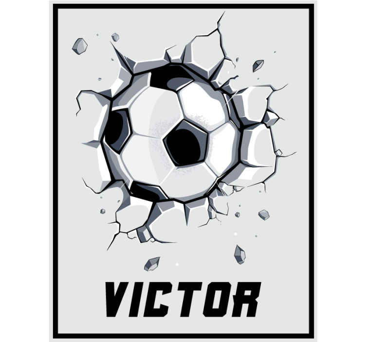 Roleta dla dziecka piłka nożna personalizowane imię - TenStickers