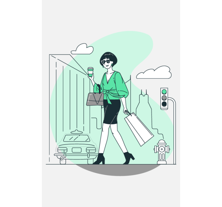 Roleta z tekstem stylowe życie miejskie - TenStickers