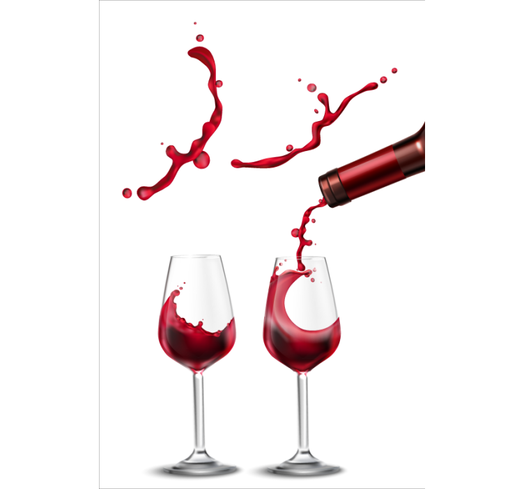 Rolety Kieliszki do wina zabawa jadalnia - TenStickers