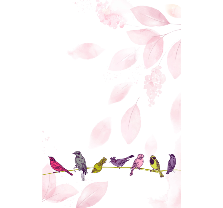 Roleta w zwierzęta ptaki na gałęzi - TenStickers