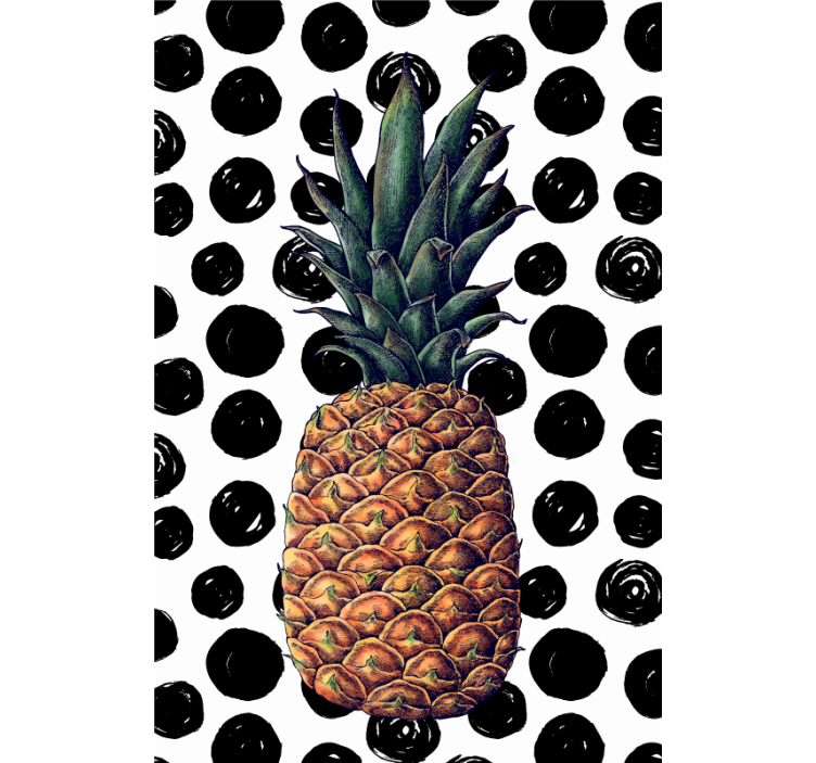 Roleta w owoce i warzywa ananas w kropki - TenStickers