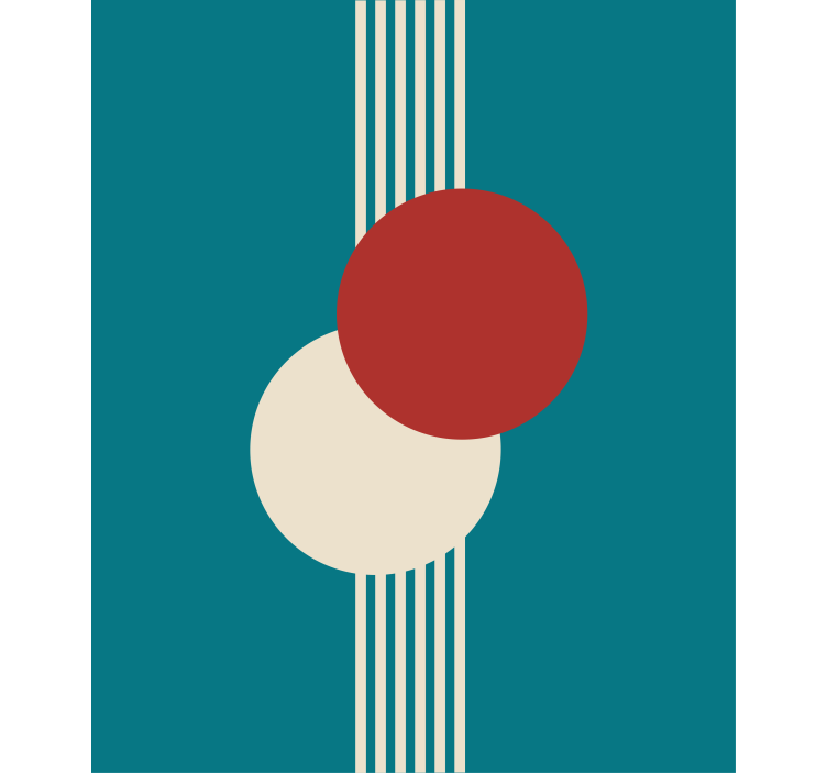 Nowoczesna roleta kompozycja geometryczna okręgu - TenStickers