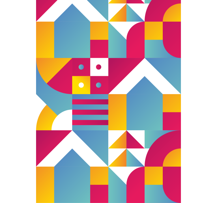 Nowoczesna roleta geometryczne wzory miejskie - TenStickers