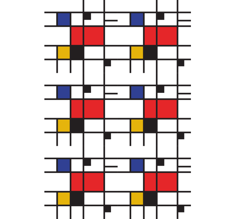 Roleta z rysunkami Sztuka geometryczna mondrian - TenStickers