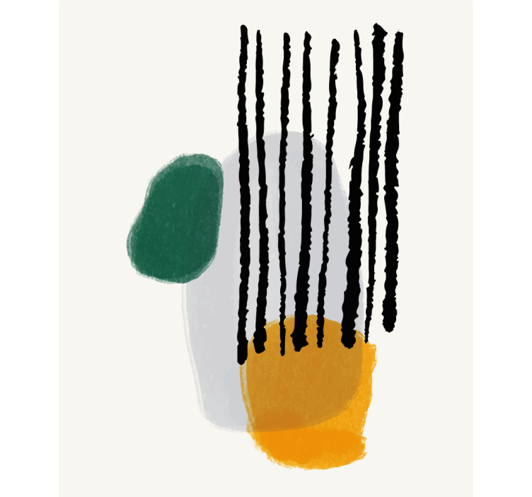 Nowoczesna roleta abstrakcyjne kształty z liniami - TenStickers