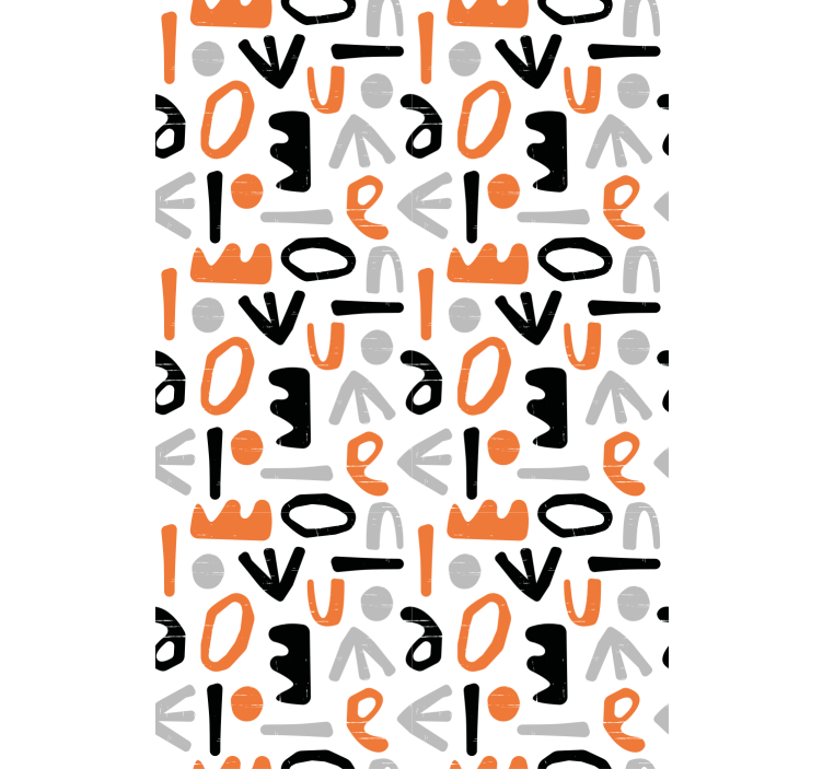 Roleta z tekstem w geometryczne litery - TenStickers