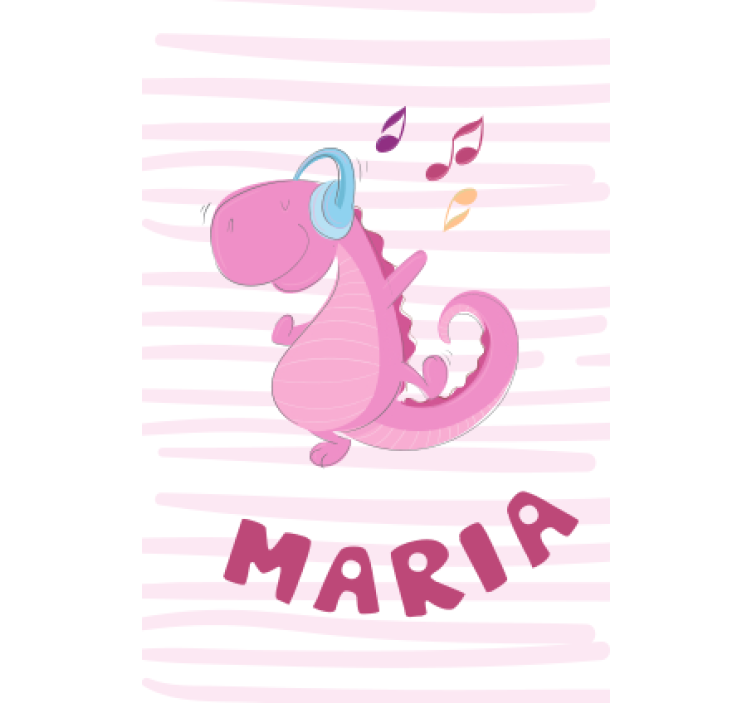 Roleta z dinozaurami uroczy dinozaur z imieniem - TenStickers