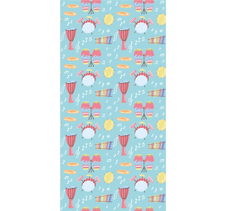 Oryginalna roleta wzory instrumentów muzycznych - TenStickers