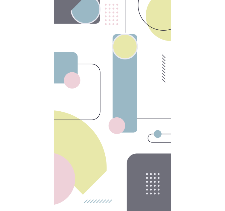 Nowoczesna roleta zabawa kształtami geometrycznymi - TenStickers