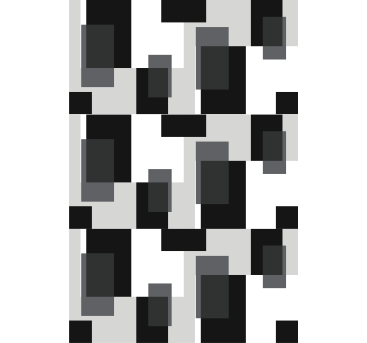 Roleta do salonu czarno-białe kolorowe bloki - TenStickers