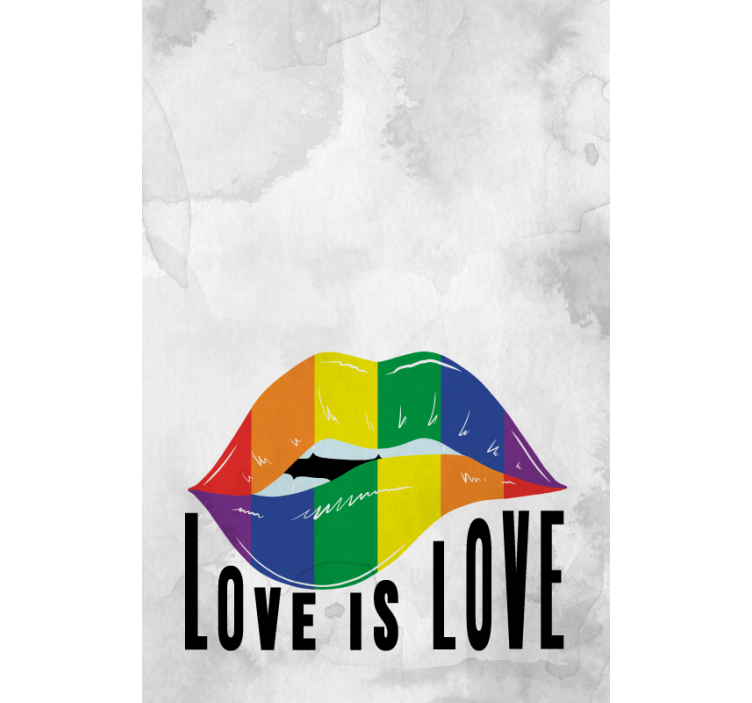 Roleta z tekstem tęczowa sztuka ust - TenStickers