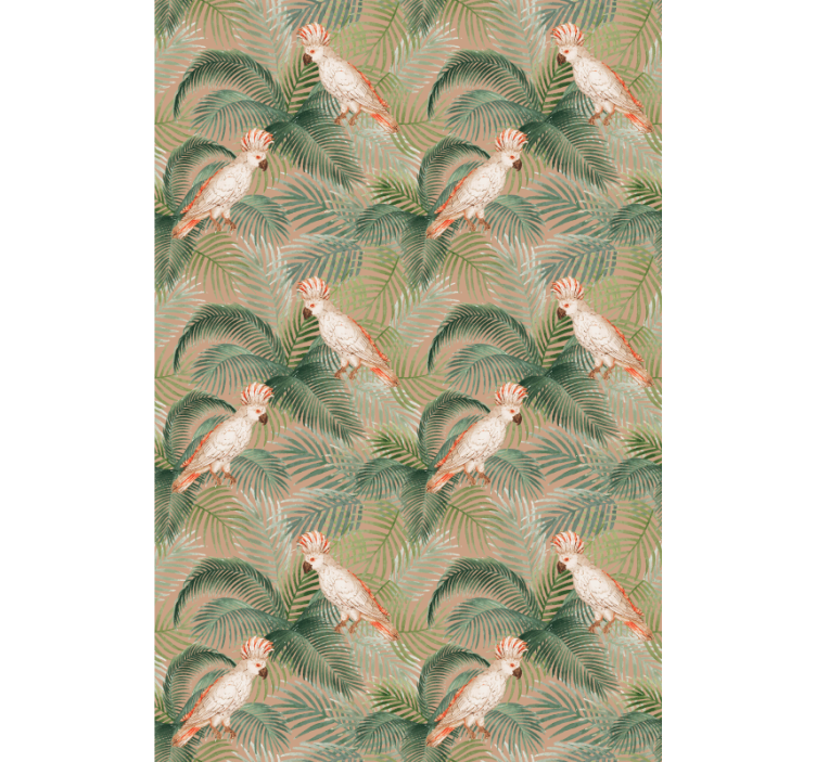 Roleta w zwierzęta kakadu i liście - TenStickers