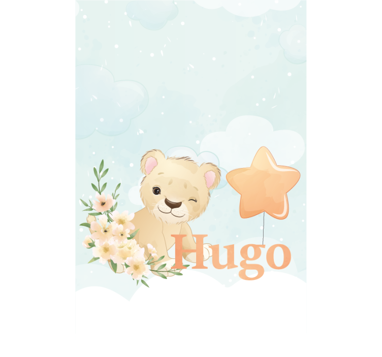 Roleta do pokoju dziecięcego niestandardowy lew - TenStickers