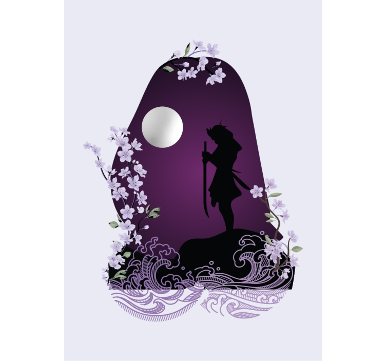 Śmieszna roleta sylwetka szermierza - TenStickers