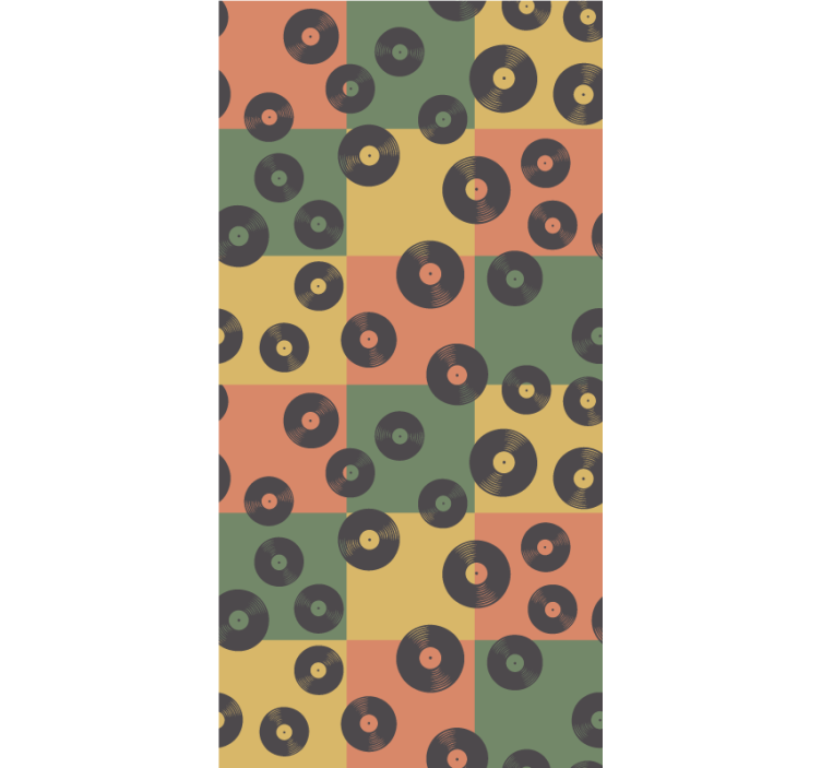 Roleta vintage płyty winylowe retro - TenStickers