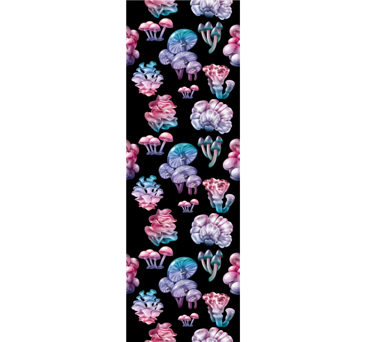 Roleta kolorowe wzory grzybów - TenStickers