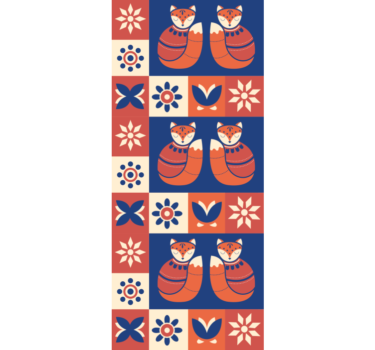 Roleta w zwierzęta urocze wzory lisów - TenStickers